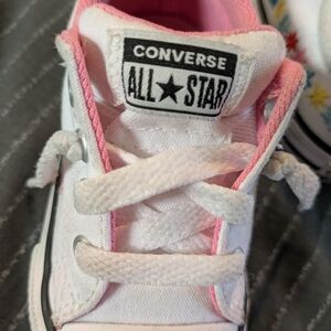 Converse Kids' White and Pink All Star Shoes